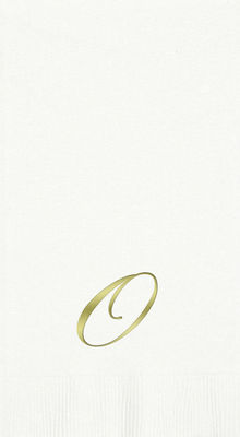 3-Ply White Guest Towels - Gold Quill - O