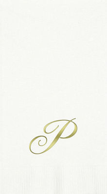 3-Ply White Guest Towels - Gold Quill - P