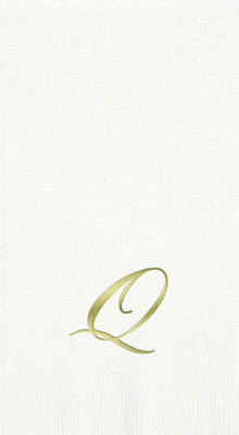 3-Ply White Guest Towels - Gold Quill - Q