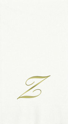 3-Ply White Guest Towels - Gold Quill - Z