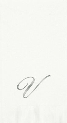 3-Ply White Guest Towels - Silver Quill - V