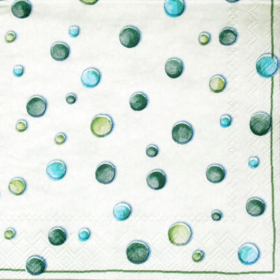 Jelly Bubbles Beverage Napkins - Green