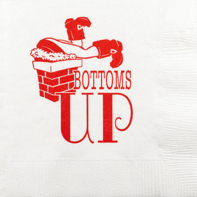 Bottoms Up Christmas Napkins
