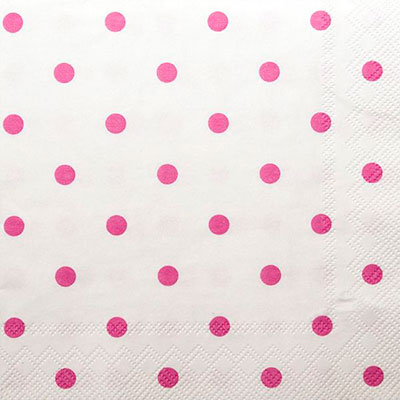 Little Dots Beverage Napkins - Pink