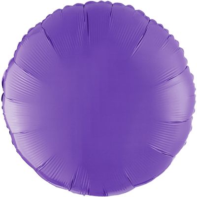 Metallic Purple 18-inch Round Mylar Balloons - 10ct