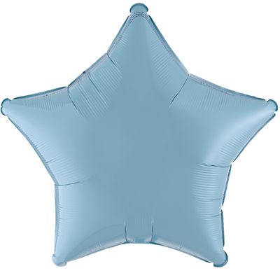 Pastel Blue 18-inch Star Mylar Balloons - 10ct