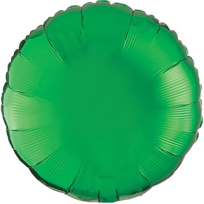 Metallic Green 18-inch Round Mylar Balloons - 10ct
