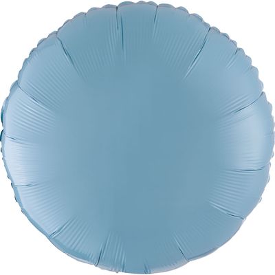 Pastel Blue 18-inch Round Mylar Balloons - 10ct