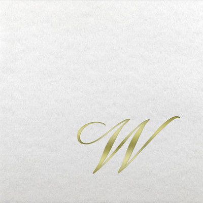 Linun Beverage Napkins - Gold Quill - W