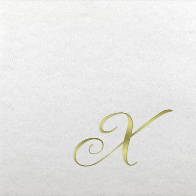 Linun Beverage Napkins - Gold Quill - X