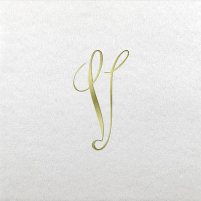 Linun Beverage Napkins - Gold Antoinette - V