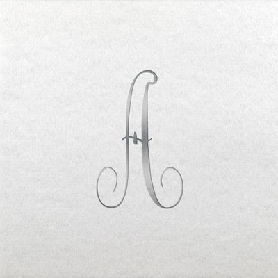 Linun Beverage Napkins - Silver Antoinette - A