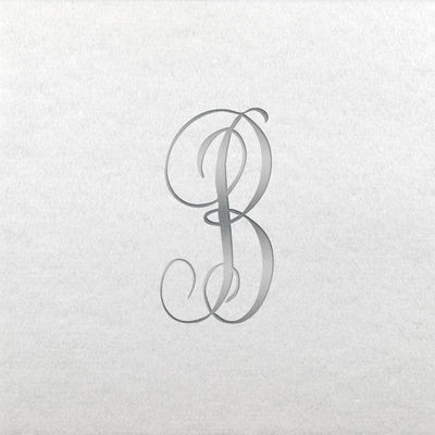 Linun Beverage Napkins - Silver Antoinette - B