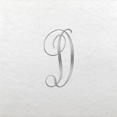 Linun Beverage Napkins - Silver Antoinette - D