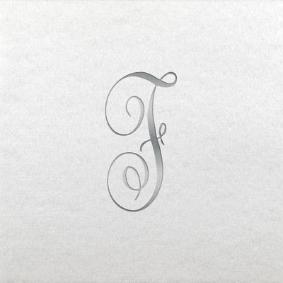 Linun Beverage Napkins - Silver Antoinette - F