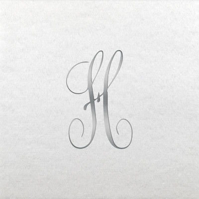 Linun Beverage Napkins - Silver Antoinette - H