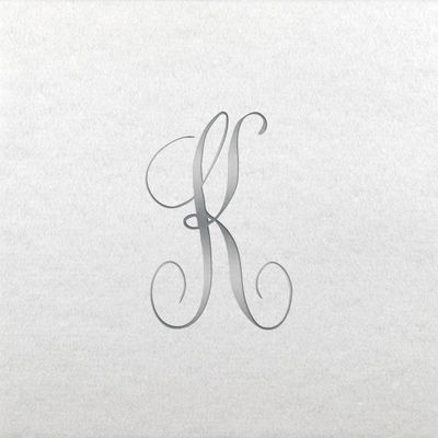 Linun Beverage Napkins - Silver Antoinette - K
