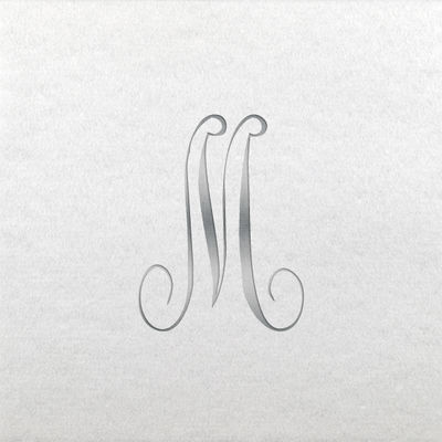 Linun Beverage Napkins - Silver Antoinette - M