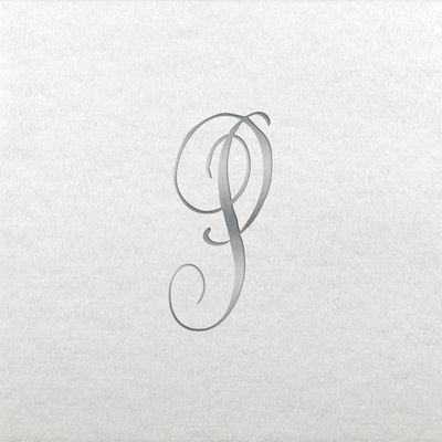 Linun Beverage Napkins - Silver Antoinette - P