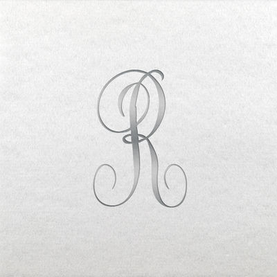 Linun Beverage Napkins - Silver Antoinette - R
