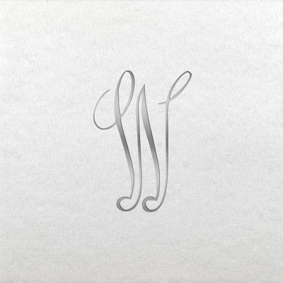 Linun Beverage Napkins - Silver Antoinette - W