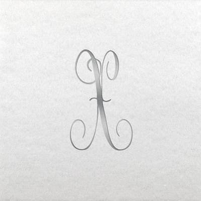 Linun Beverage Napkins - Silver Antoinette - X