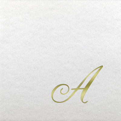 Linun Beverage Napkins - Gold Quill - A