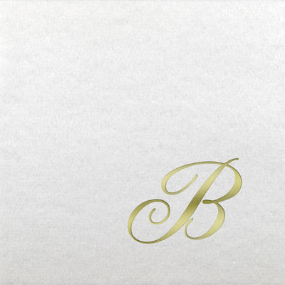 Linun Beverage Napkins - Gold Quill - B