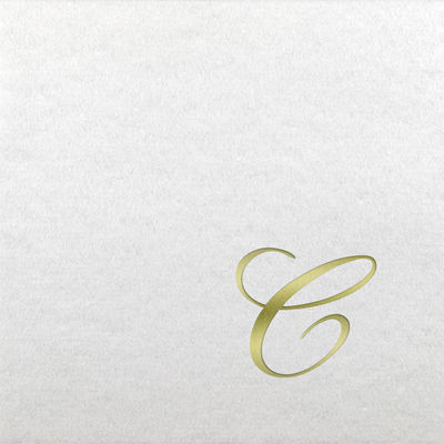 Linun Beverage Napkins - Gold Quill - C
