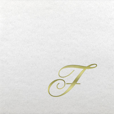 Linun Beverage Napkins - Gold Quill - F