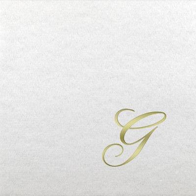 Linun Beverage Napkins - Gold Quill - G