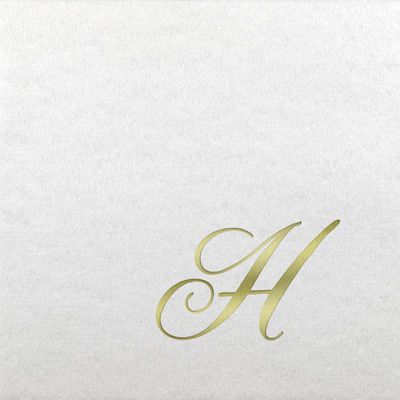 Linun Beverage Napkins - Gold Quill - H
