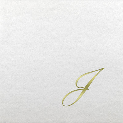 Linun Beverage Napkins - Gold Quill - J