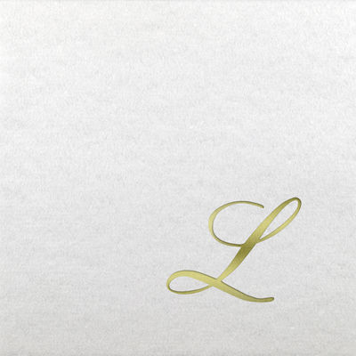 Linun Beverage Napkins - Gold Quill - L