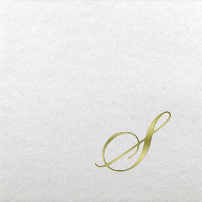 Linun Beverage Napkins - Gold Quill - S