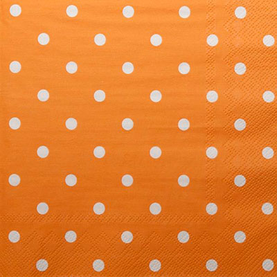Little Dots Luncheon Napkins - Orange