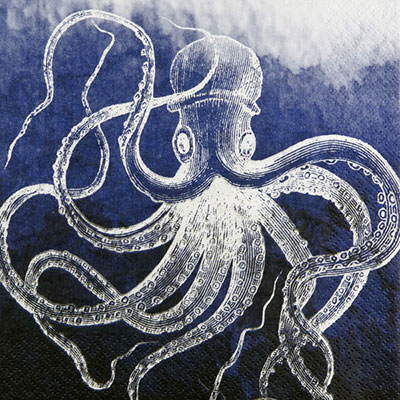 Marine Octopus Luncheon Napkins