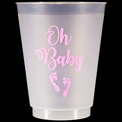 Oh Baby Shatterproof Cups - Pink