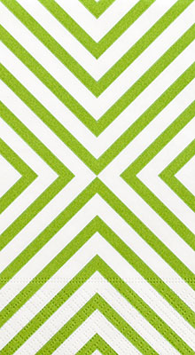 Chevron Guest Towels - Green