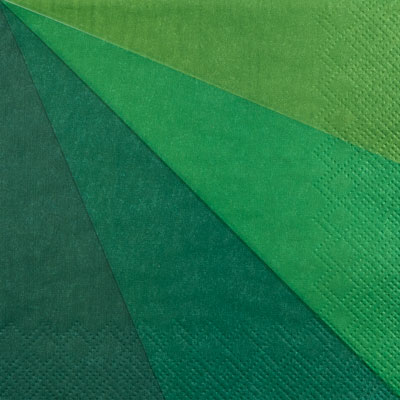 Color Rays Beverage Napkins - Dark Green