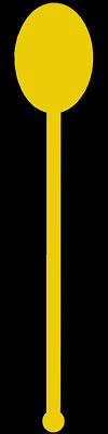 Yellow Upright Oval 6" Plastic Stir Sticks