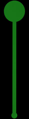 Green Round 6" Plastic Stir Sticks