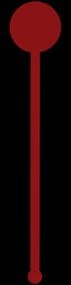 Red Round 6" Plastic Stir Sticks