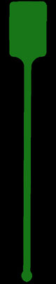 Green Rectangle 7.5" Plastic Stir Sticks