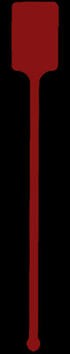 Red Rectangle 7.5" Plastic Stir Sticks