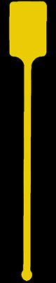 Yellow Rectangle 7.5" Plastic Stir Sticks