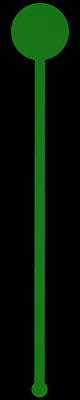 Green Round 7.5" Plastic Stir Sticks