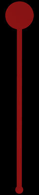 Red Round 7.5" Plastic Stir Sticks