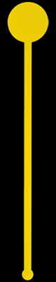 Yellow Round 7.5" Plastic Stir Sticks
