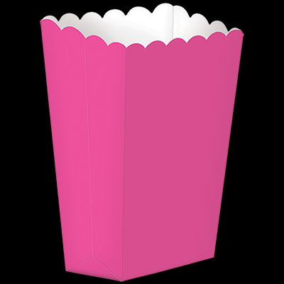 Bright Pink Mini Popcorn Boxes - 5ct